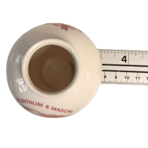 Crown Devon Ceramic Dijon Mustard Pot Made for Fortnum & Mason Cream Pink Design - Picture 8 of 9